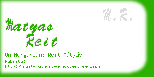 matyas reit business card